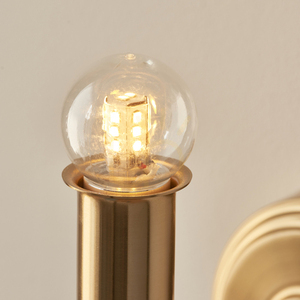 Endon Burley 110459 Akku-Wandleuchte LED 1,5 W, Antikmessing small 5