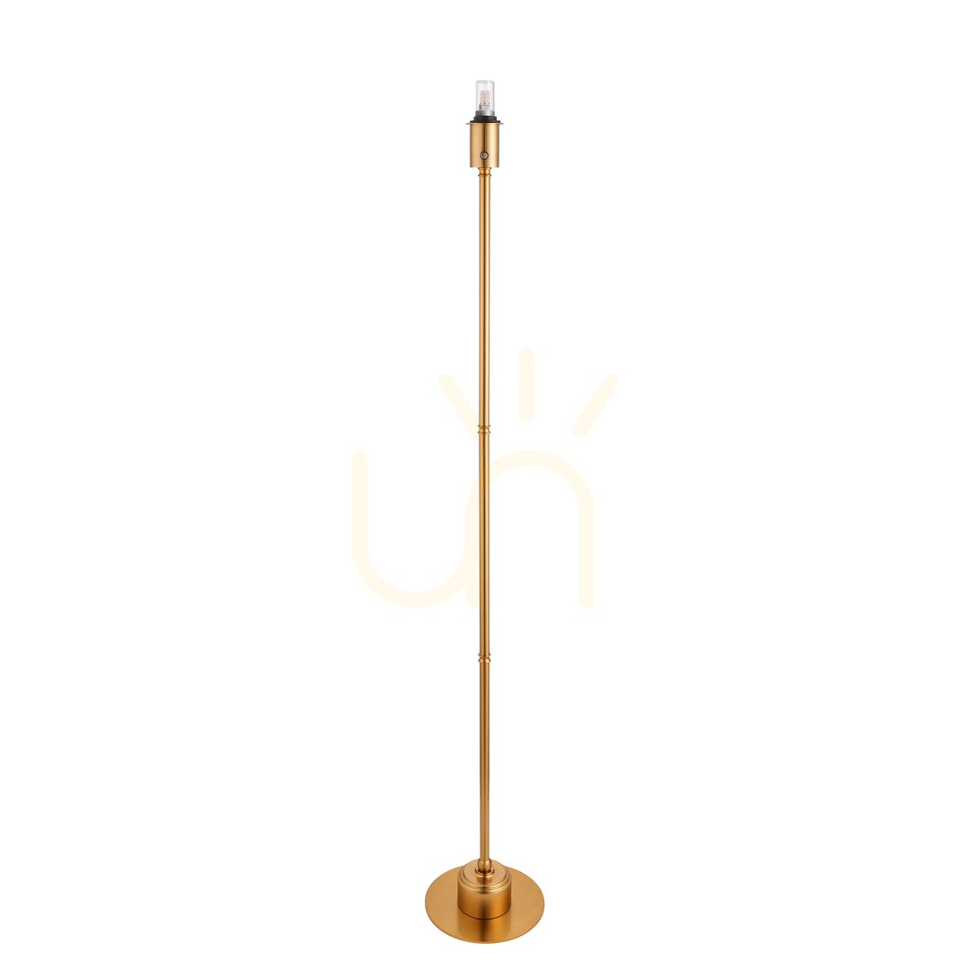 Endon Burley Rechargeable Brass LED Standing Lamp 130cm