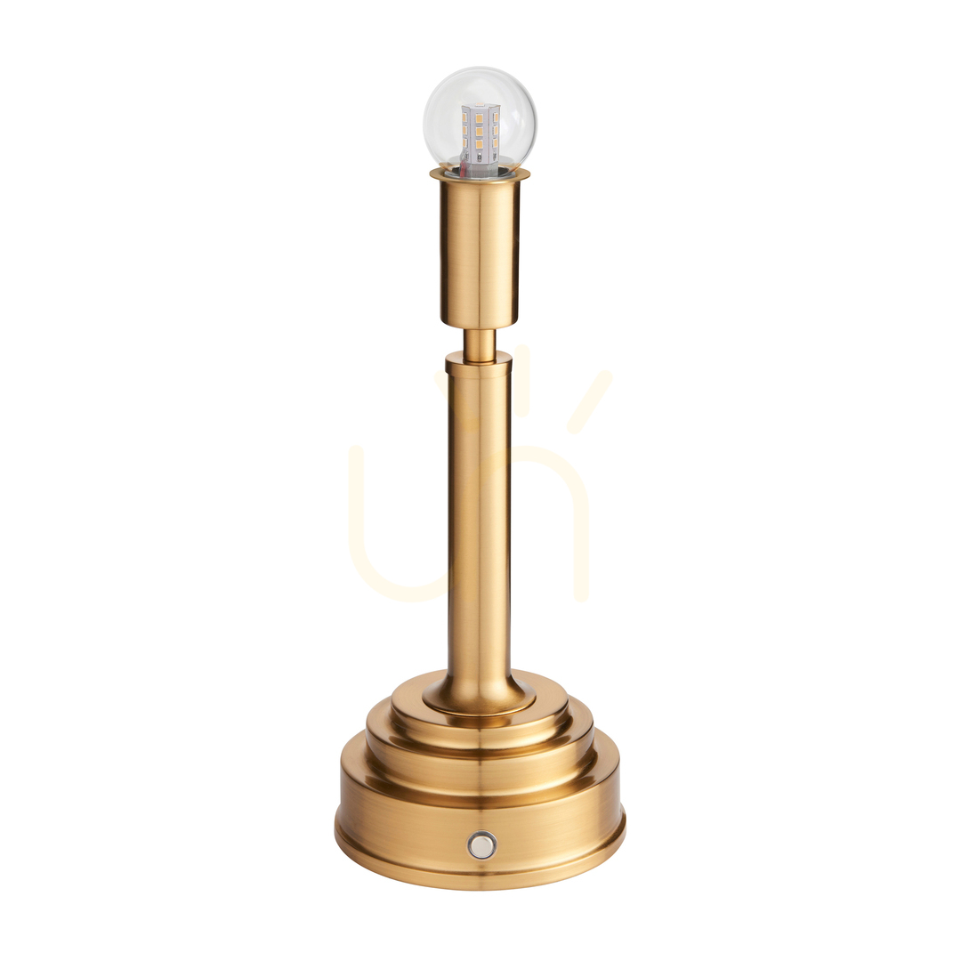 Lampă de masă reîncărcabilă Endon Upton, alamă, LED 1.5W, oțel, 30,6 cm