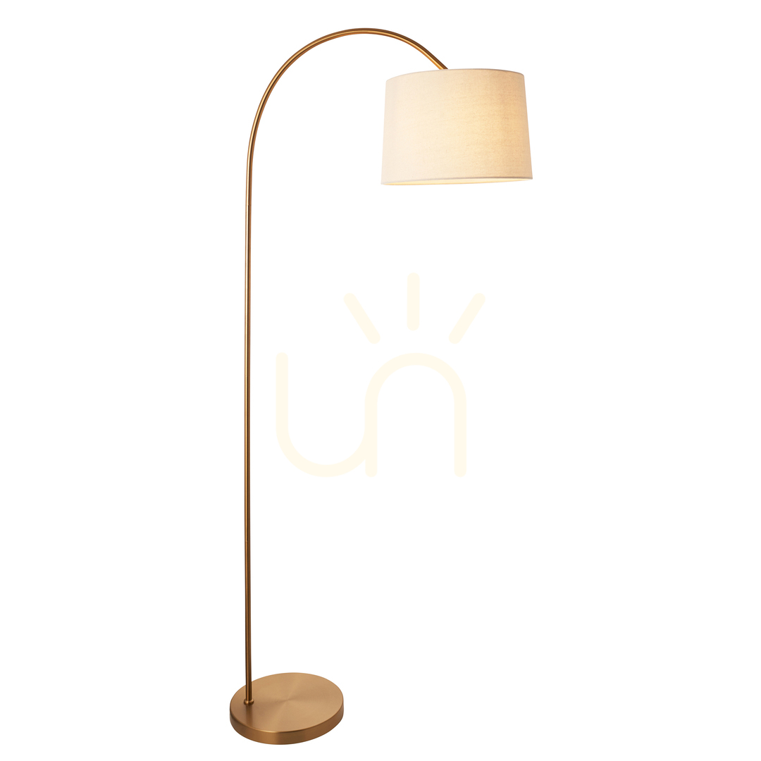 Standing Lamp Endon Carlson Brass Natural Shade E27 Steel 163.5 cm