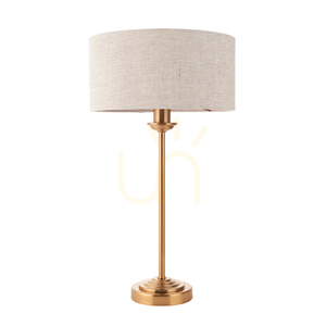 Tischlampe Endon Highclere Messing Stoffschirm E14 44,7 cm 1 Tischlampe Endon Highclere Messing Stoffschirm E14 44,7 cm small 1