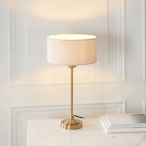 Tischlampe Endon Highclere Messing Stoffschirm E14 44,7 cm 3 Tischlampe Endon Highclere Messing Stoffschirm E14 44,7 cm small 3
