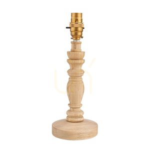 Endon Bibury Tischlampenfuß aus Eschenholz und Messing B22 27,2 cm small 0