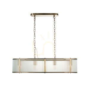 Pendelleuchte Endon Ridgeton Messing 4-flammig E14 Glas Stahl dimmbar small 1