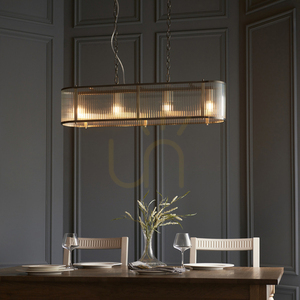 Pendelleuchte Endon Ridgeton Messing 4-flammig E14 Glas Stahl dimmbar small 2