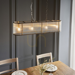Pendelleuchte Endon Ridgeton Messing 4-flammig E14 Glas Stahl dimmbar small 3