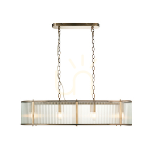 Pendelleuchte Endon Ridgeton Messing 4-flammig E14 Glas Stahl dimmbar small 7