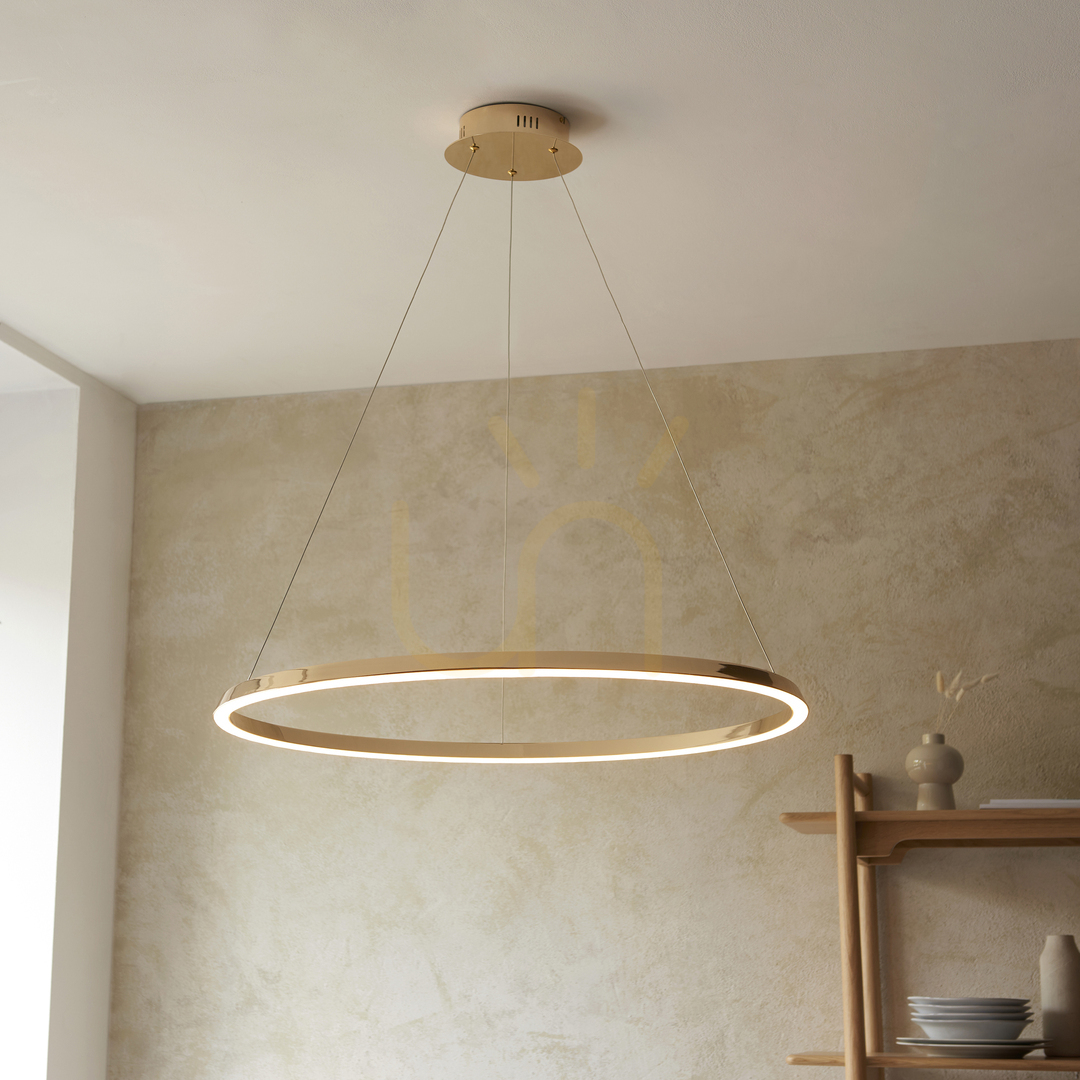 Vorschau Pendelleuchte Endon Staten Weiß LED Dimmbar Ø80 cm Pendelleuchte Endon Staten Weiß LED Dimmbar Ø80 cm