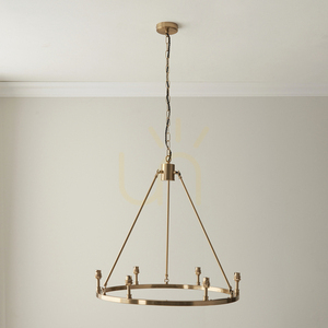 Pendelleuchte Endon Chester Messing 6-flammig Ø62 cm Metall dimmbar small 3