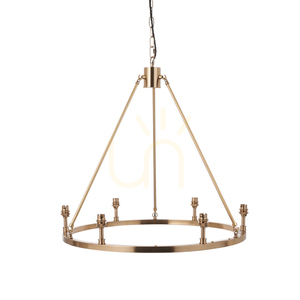 Pendelleuchte Endon Chester Messing 6-flammig Ø62 cm Metall dimmbar small 0