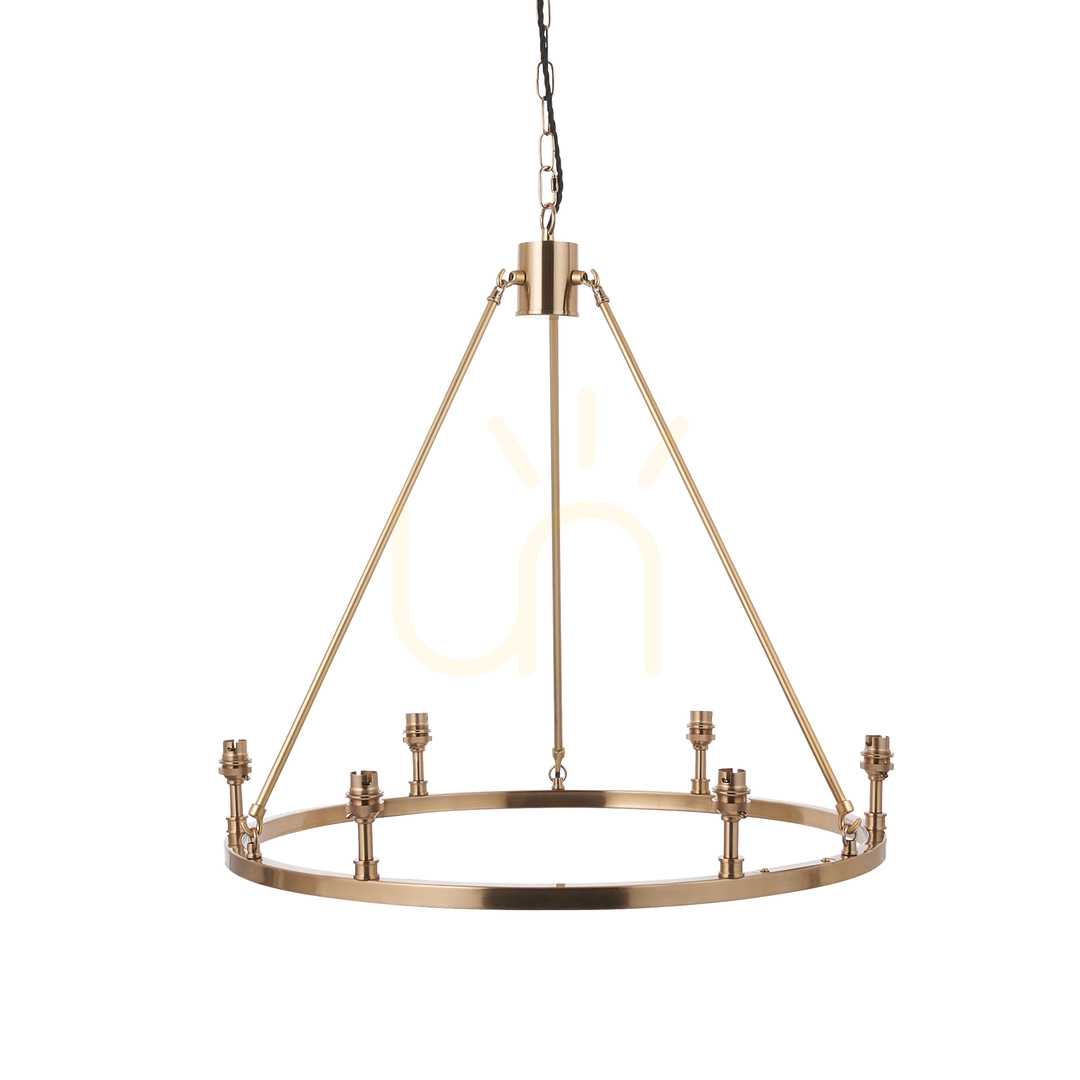 Pendelleuchte Endon Chester Messing 6-flammig Ø62 cm Metall dimmbar