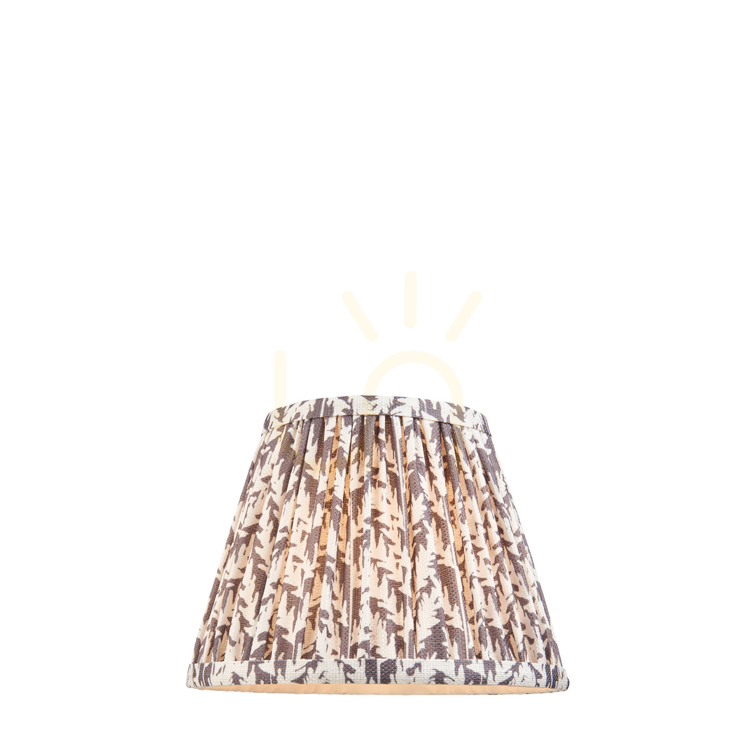 Lampshade Endon Leaf Pearl Grey Fabric 20 cm