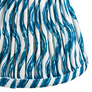 Lampenschirm Endon Ripple Marlinblau Stoff 12,2 cm E14 small 2