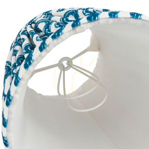 Lampenschirm Endon Ripple Marlinblau Stoff 12,2 cm E14 small 3