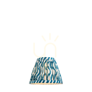 Lampenschirm Endon Ripple Marlinblau Stoff 12,2 cm E14 small 0