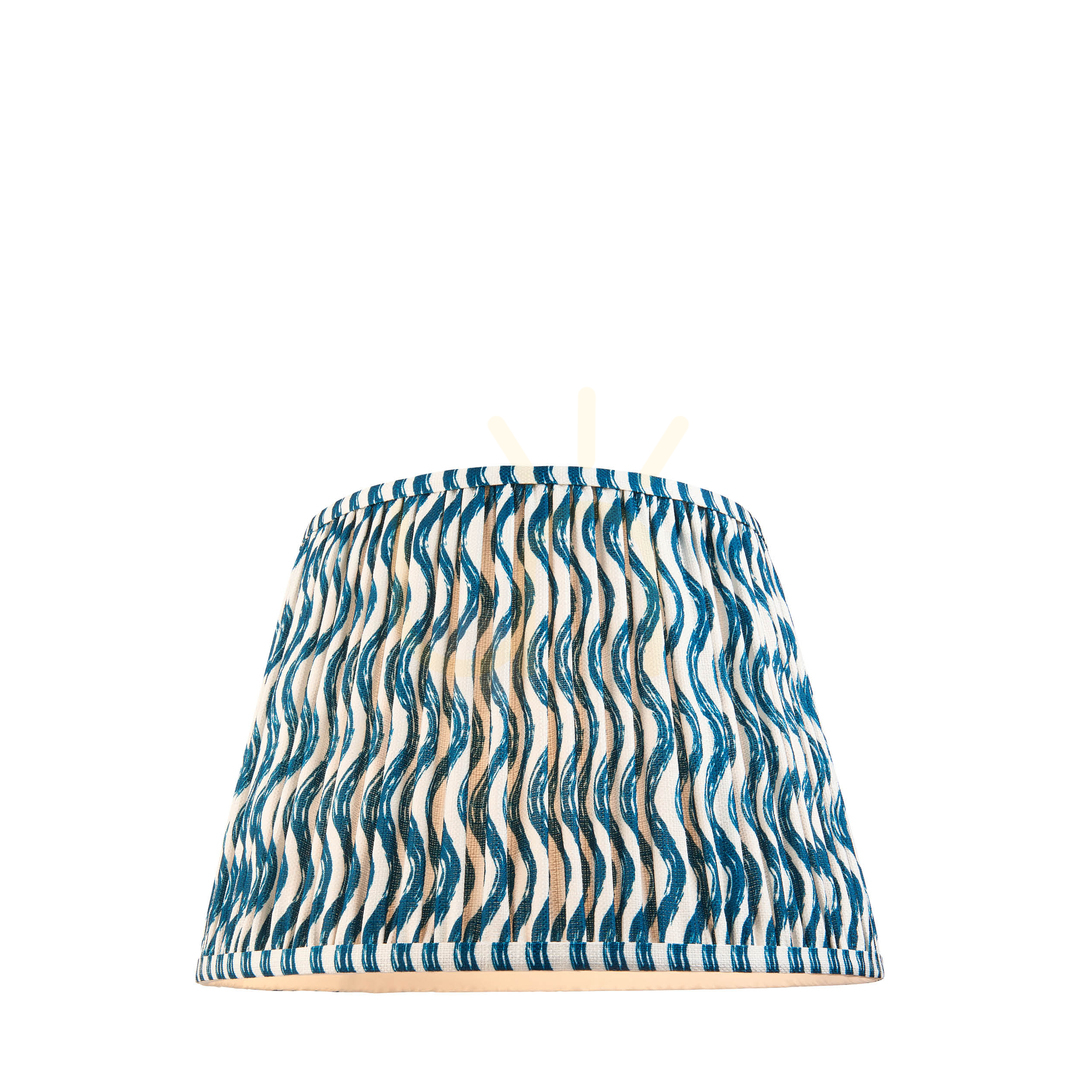 Endon Ripple Marlin Blue Fabric Tapered Shade ø35/25 cm, H 24 cm, E27/B22