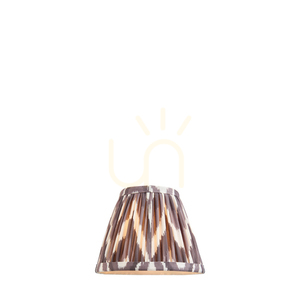 Lampenschirm Endon Zigzag Grau Stoff E14 16 cm small 0