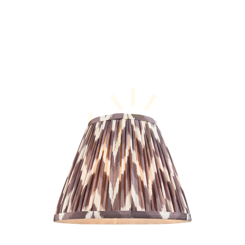 Prüfen Lampenschirm Endon Zigzag 111324 Perlgrau 25 cm E27/B22