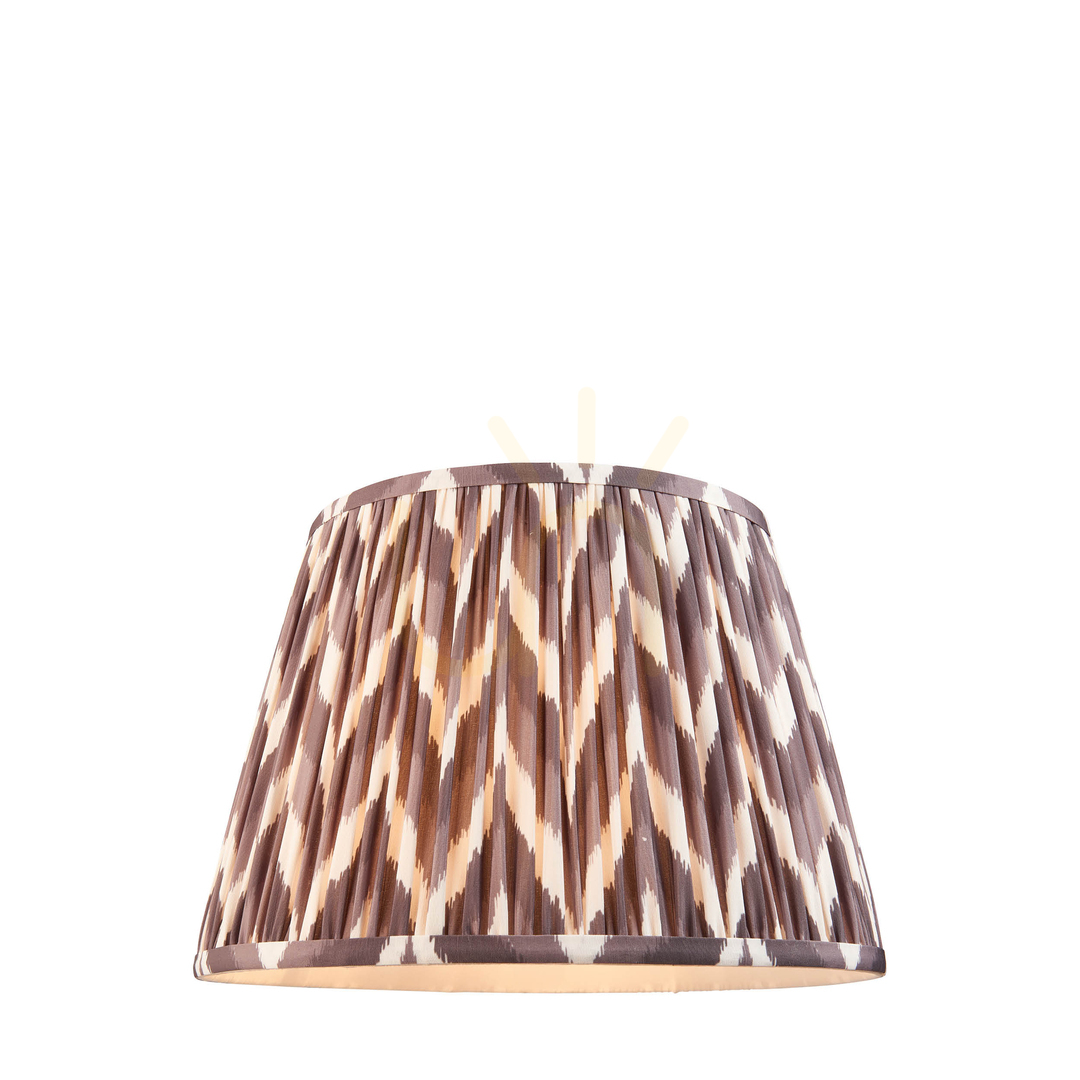 Lampskärm Endon Zigzag grå tyg E27 35 cm
