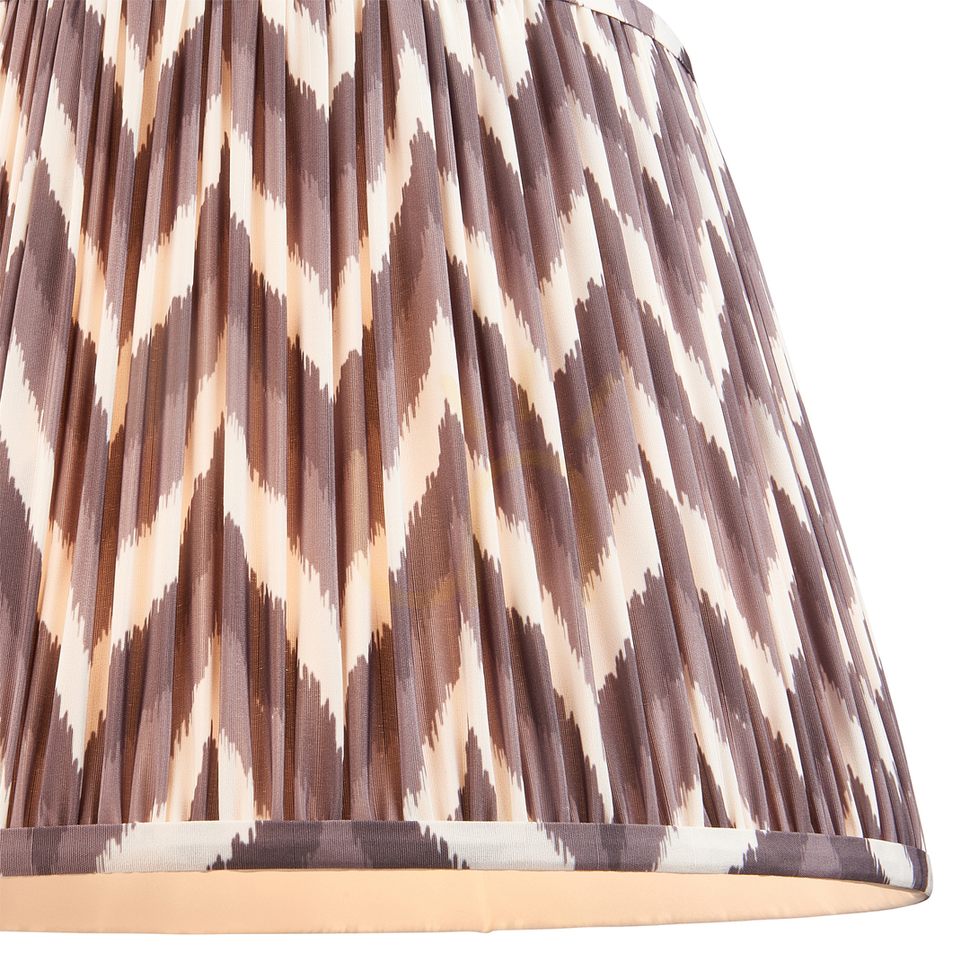 Aussicht Lampenschirm Endon Zigzag Grau Perlgrau Stoff E27 40 cm Lampenschirm Endon Zigzag Grau Perlgrau Stoff E27 40 cm