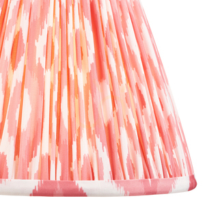Lampenschirm Endon Ikat Korallenrosa Stoff E27 25 cm small 1