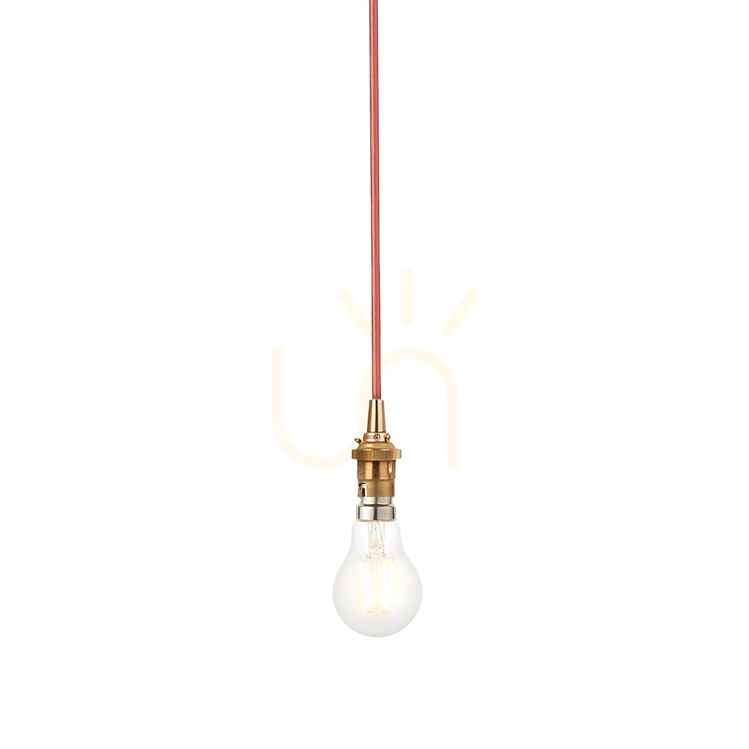 Endon Eltham Aged Brass Pendant Light Cable Set B22 111512