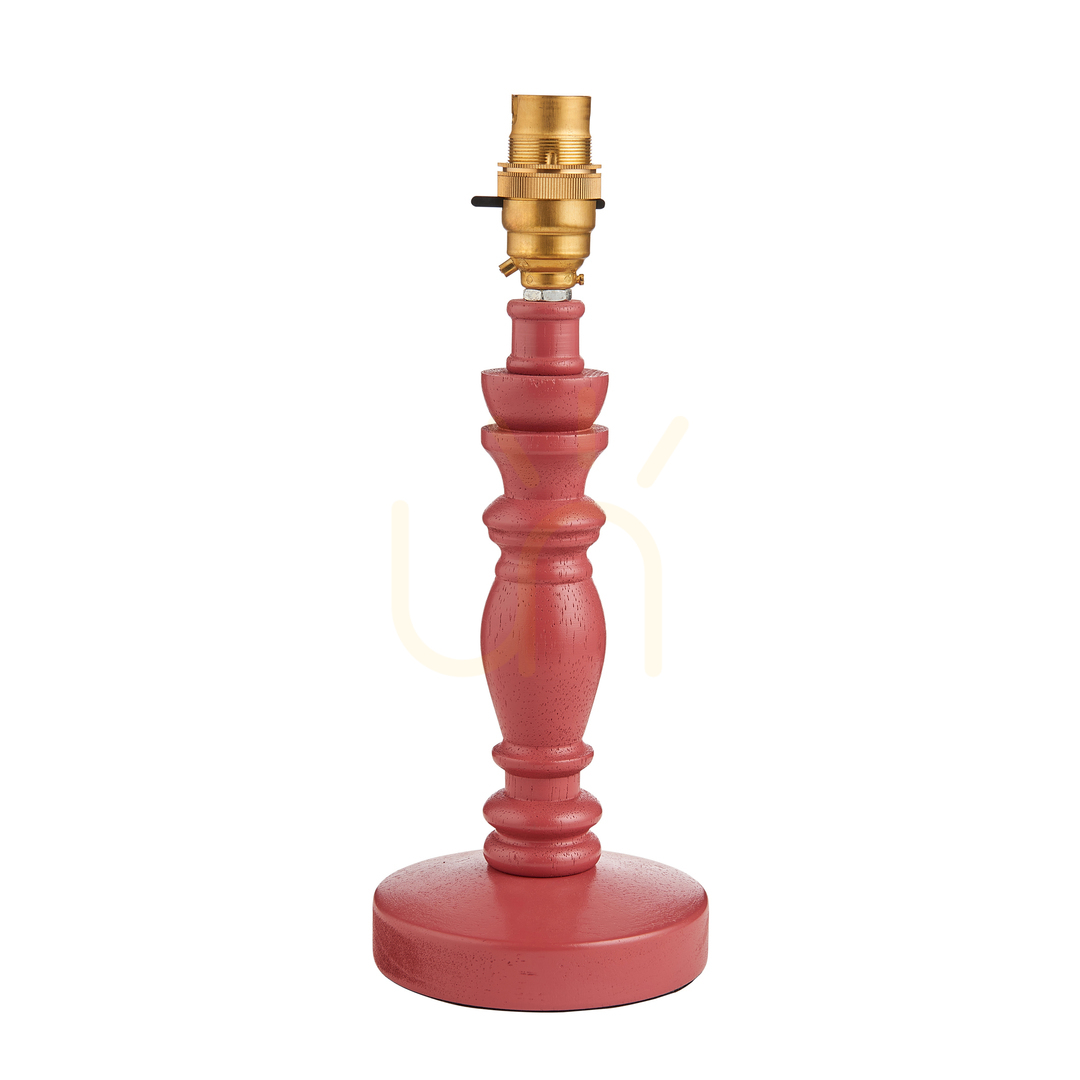 Tischlampe Endon Bibury Messing Holz B22 27,2 cm