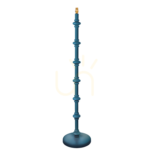 Prüfen Stehlampe Endon Carnaby Blau Holz Stahl Messing B22 138 cm