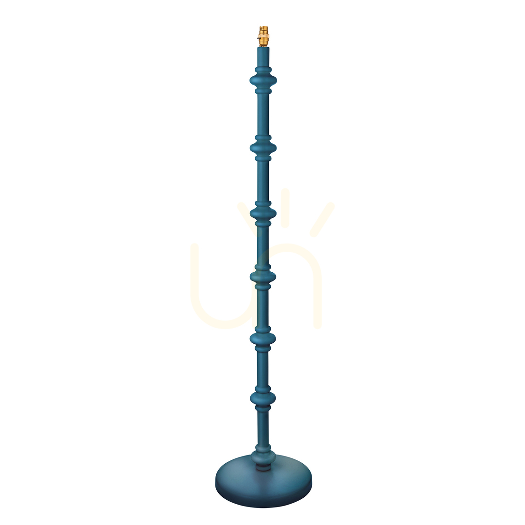 Állólámpa Endon Carnaby kék fa-acél-sárgaréz 138 cm