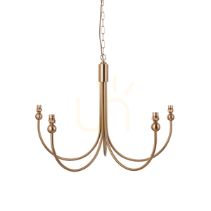 Pendelleuchte Endon Santiago Messing 5-flammig B22 Stahl Ø 75 cm small 0