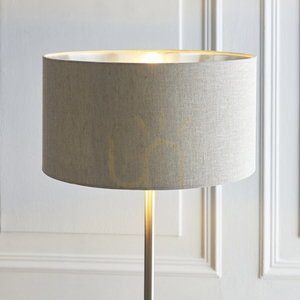Endon Highclere 112232 Stehleuchte, gebürstetes Chrom und naturfarbenes Leinen, E27, 150 cm small 3