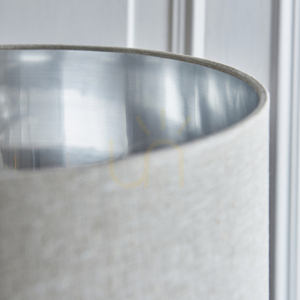 Endon Highclere 112232 Stehleuchte, gebürstetes Chrom und naturfarbenes Leinen, E27, 150 cm small 5
