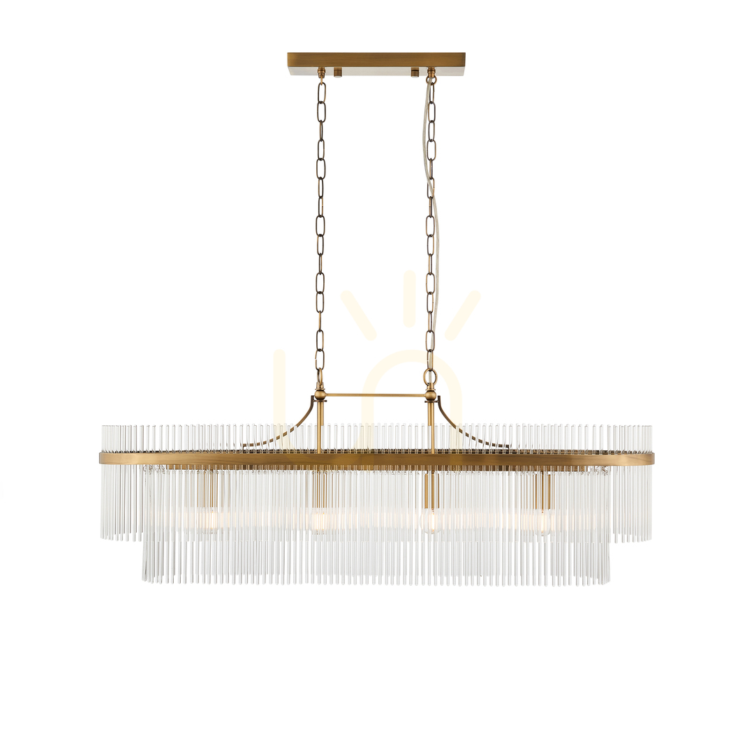 Aussicht Pendelleuchte Endon Marietta 4-flammig Messing E14 Glas dimmbar Pendelleuchte Endon Marietta 4-flammig Messing E14 Glas dimmbar