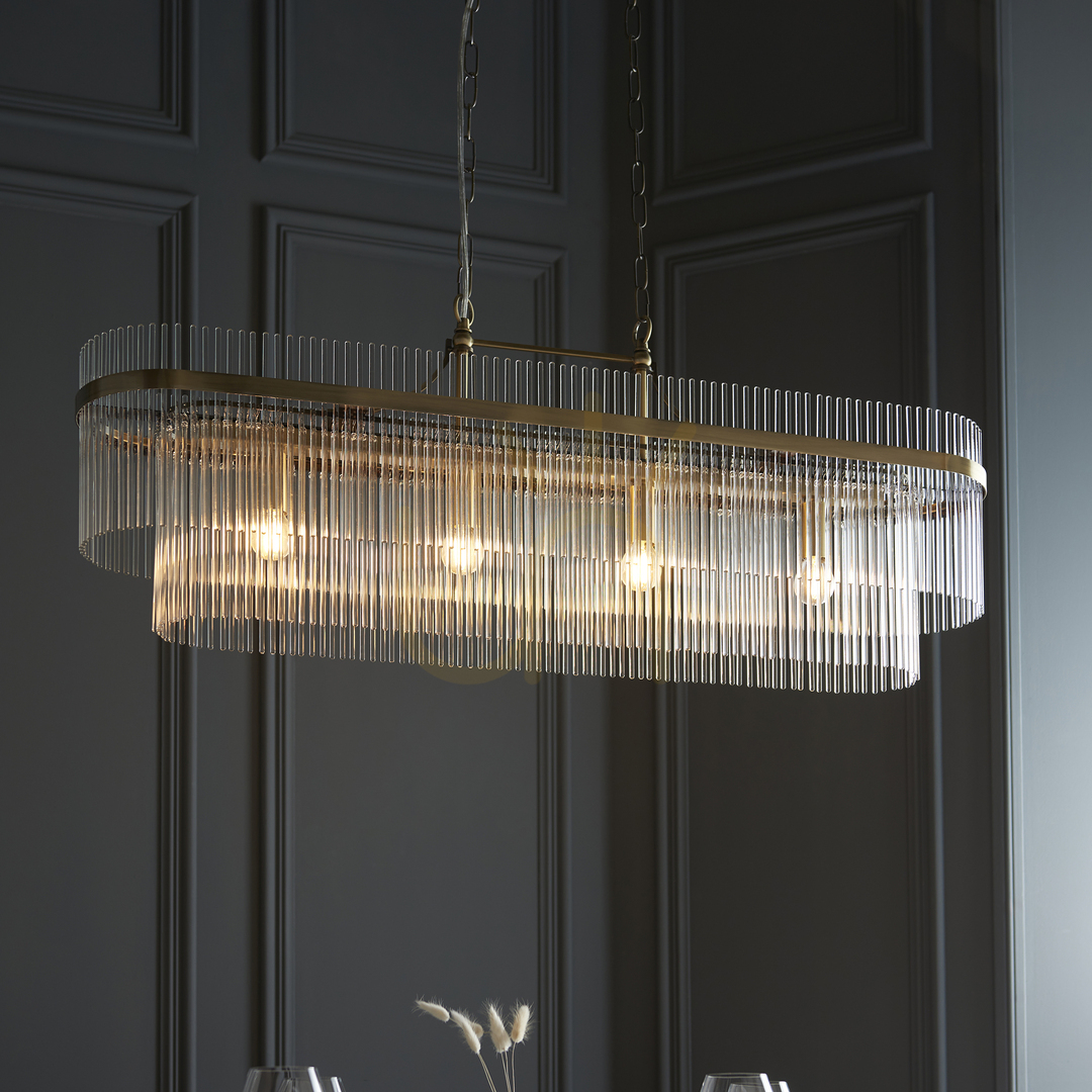 Anzeige Pendelleuchte Endon Marietta 4-flammig Messing E14 Glas dimmbar Pendelleuchte Endon Marietta 4-flammig Messing E14 Glas dimmbar