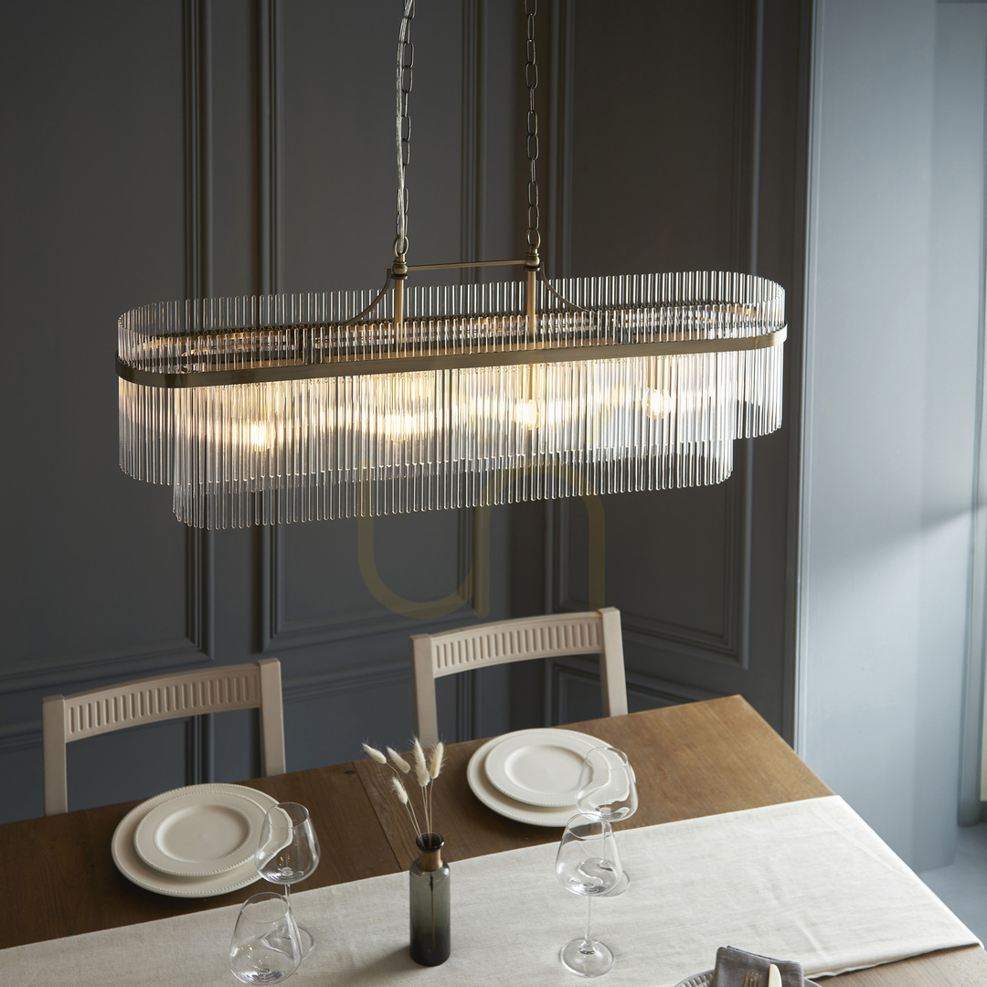 Zeige Pendelleuchte Endon Marietta 4-flammig Messing E14 Glas dimmbar Pendelleuchte Endon Marietta 4-flammig Messing E14 Glas dimmbar