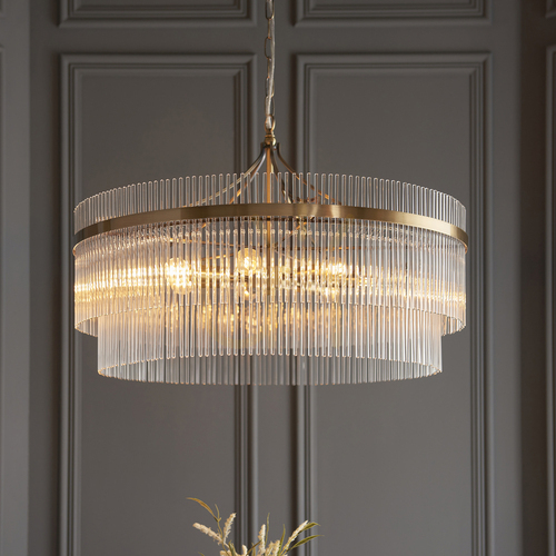 Prüfen Pendelleuchte Endon Marietta Grand Messing 7-flammig E14 Ø70 cm