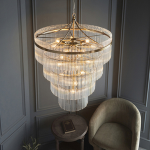 Pendelleuchte Endon Marietta Messing 16-flammig E14 70 cm Stahl Glas 4 Pendelleuchte Endon Marietta Messing 16-flammig E14 70 cm Stahl Glas small 4