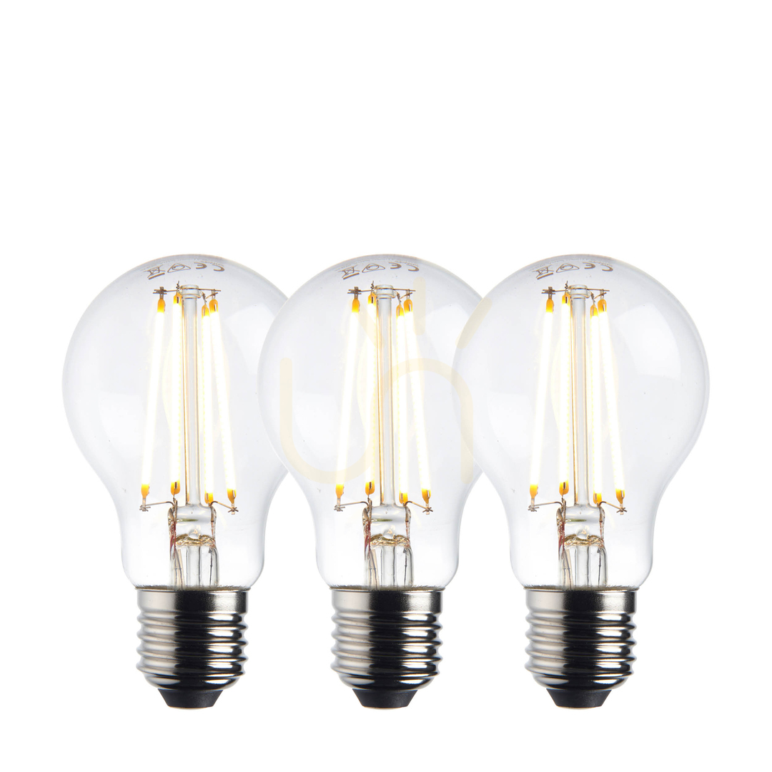Prüfen E27 LED Glühfaden GLS 3er Pack transparent Endon E27 LED Glühfaden GLS 3er Pack transparent Endon