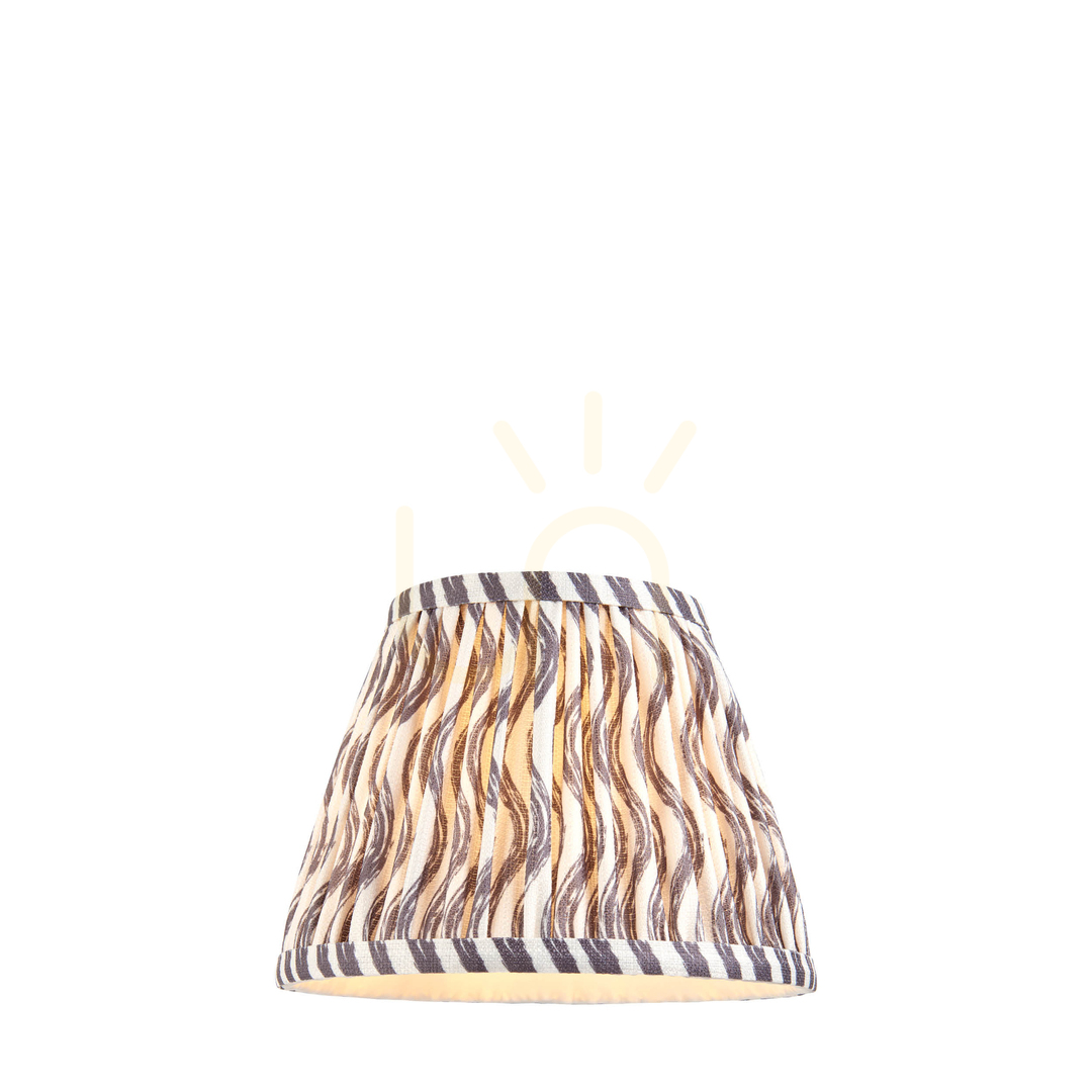 Lampskärm Endon Ripple grå tyg 20 cm E14