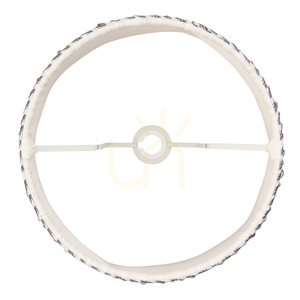 Lampenschirm Endon Perlgrau Stoff Wellenform 35 cm E27 small 3