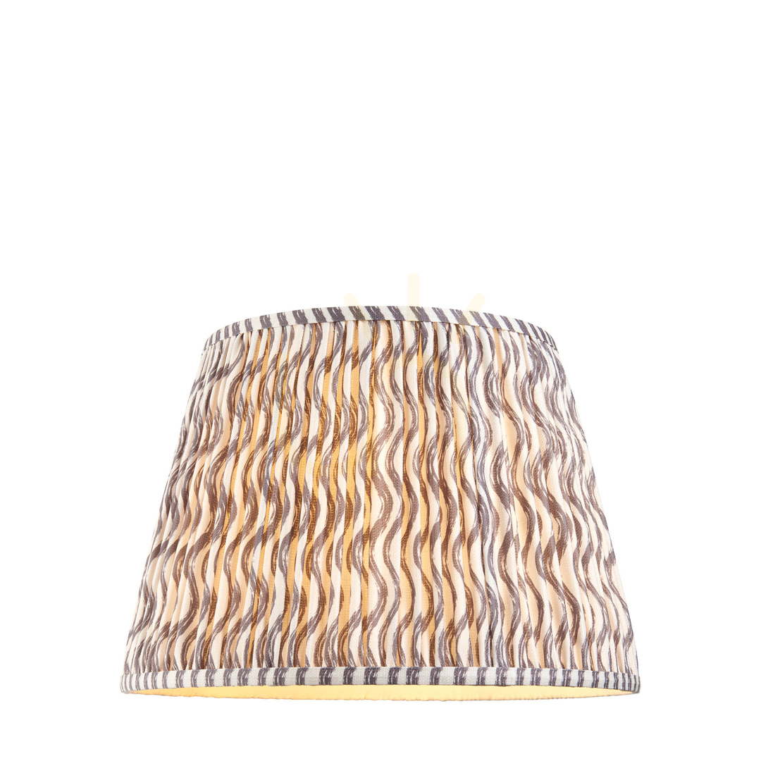 Endon Ripple Grey Fabric Lampshade 40 cm