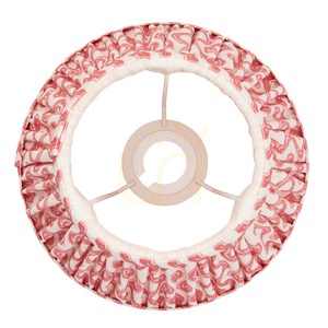 Endon Ripple Lampenschirm aus korallrosa Stoff, 20 cm, E14/B22 small 3