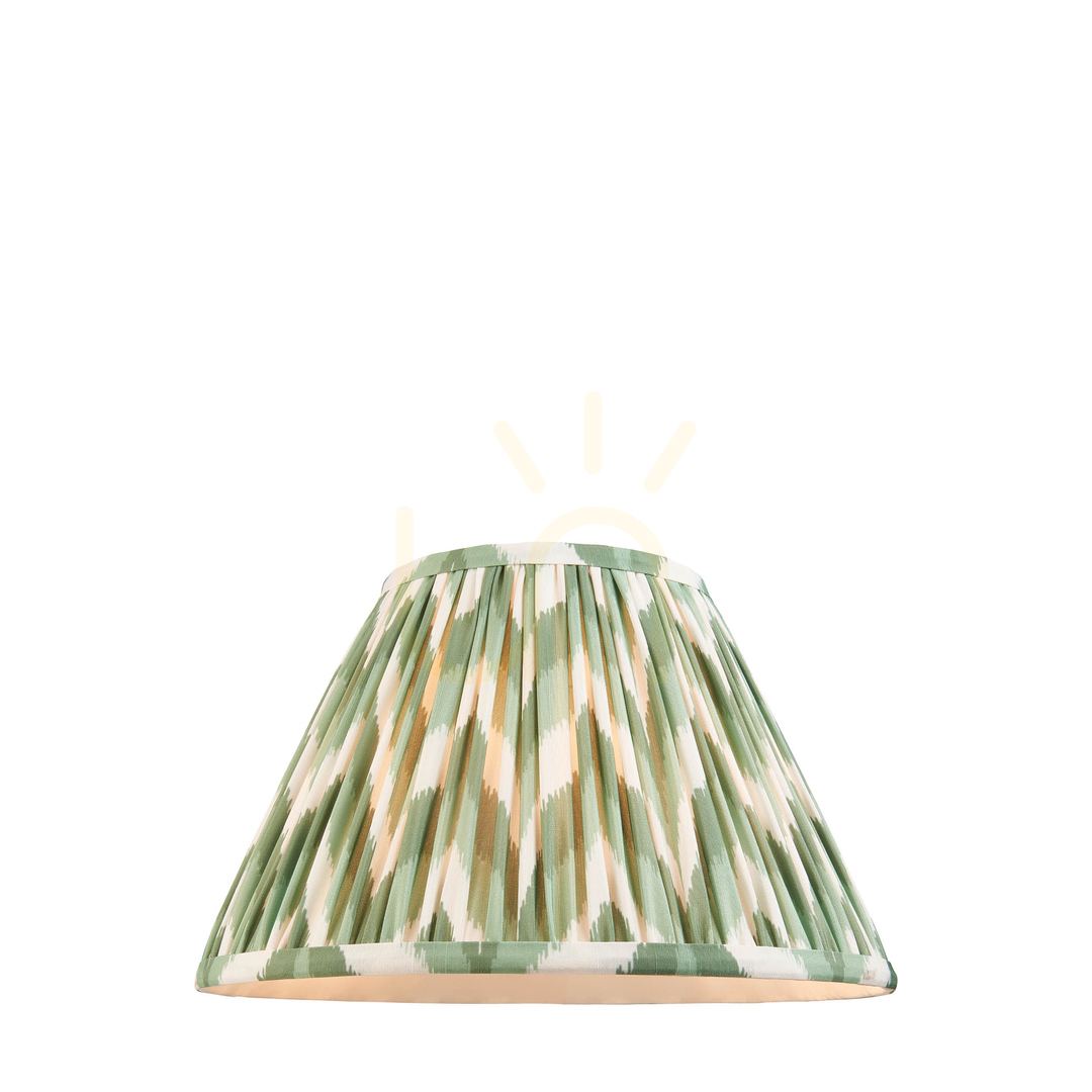 Lampenschirm Endon Zigzag Cotswold Green Stoff 30 cm E27