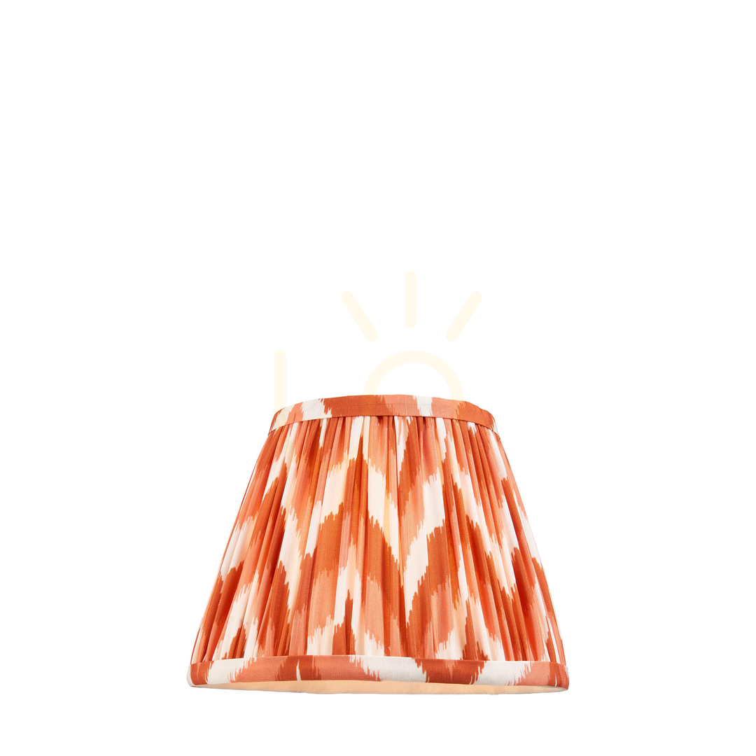 Abajur Endon Zigzag Portocaliu din Material Textil, 20 cm, E14