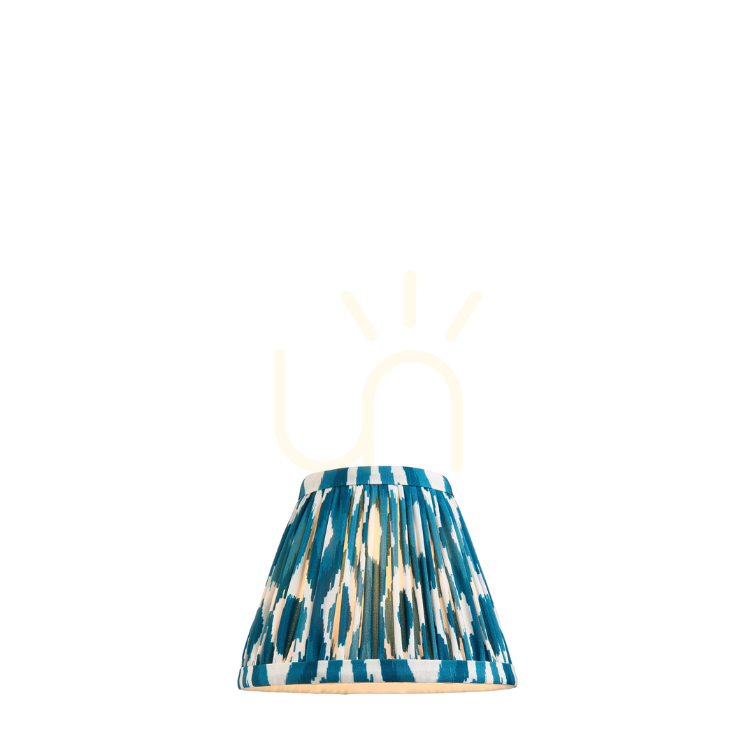 Lampskärm Endon Ikat Blå Tyg E14 16 cm
