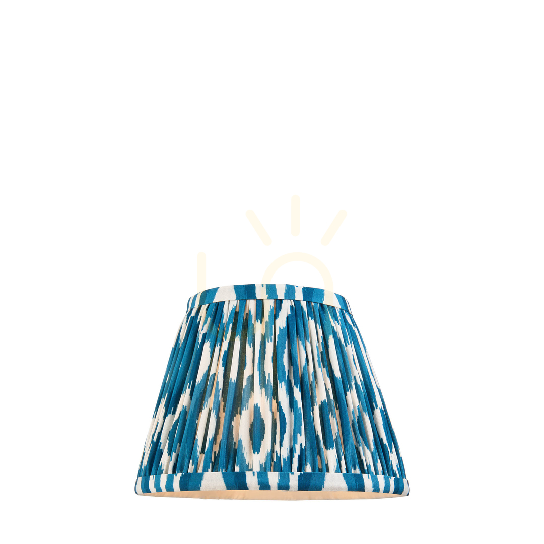 Lampenschirm Endon Ikat Marlinblau Stoff 14,5 cm 20 cm E14