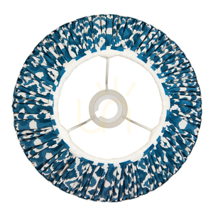 Lampenschirm Endon Ikat Blau Stoff E27 30 cm small 3