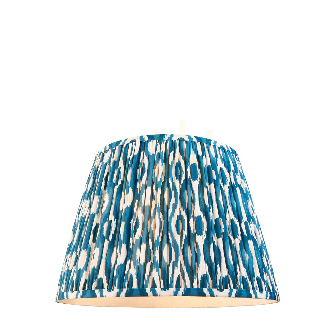 Lampskärm Endon Ikat Blå Tyg E27 40 cm