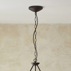 Pendelleuchte Endon Wriggle schwarz mit Rafia-Schirmen 3xE14 small 8
