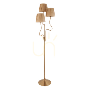 Stehlampe Endon Wriggle Messing 3-flammig E14 156 cm Naturfaser 1 Stehlampe Endon Wriggle Messing 3-flammig E14 156 cm Naturfaser small 1